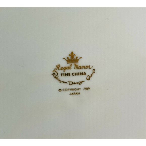 Pie Plate and Server Vintage 1989 Hostess Regal Manor 10" Porcelain 24k Trim - Picture 4 of 7